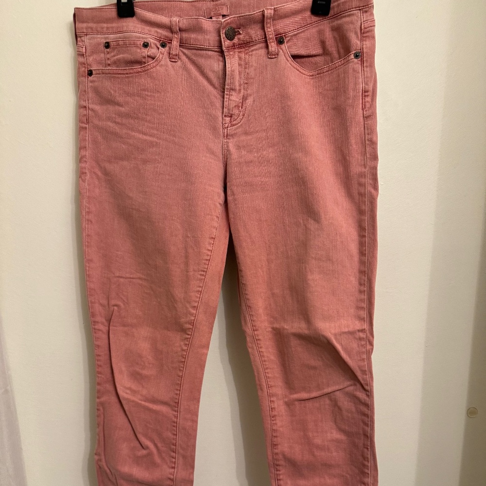 J. Crew Skinny Jeans in Salmon Colorway